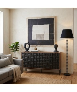 ZUMA ΜΠΟΥΦΕΣ ΚΑΡΥΔΙ ΜΑΥΡΟ 148x40xH85,5cm ZUMA ΜΠΟΥΦΕΣ ΚΑΡΥΔΙ ΜΑΥΡΟ 148x40xH85,5cm