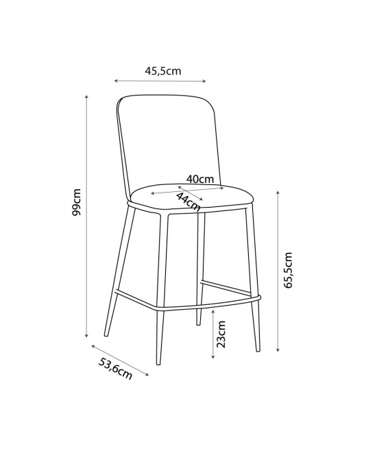 COUTURE ΣΚΑΜΠΩ BAR CAMEL 45,5x53,58xH99cm