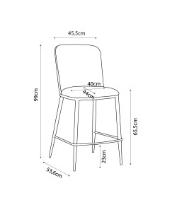 COUTURE ΣΚΑΜΠΩ BAR CAMEL 45,5x53,58xH99cm