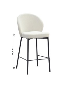 LUNE ΣΚΑΜΠΩ BAR ΛΕΥΚΟ 48x53,5x95,5
