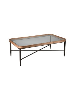 MARAIS COFFEE TABLE ΦΥΣΙΚΟ ΜΑΥΡΟ 122x71xH43,5cm