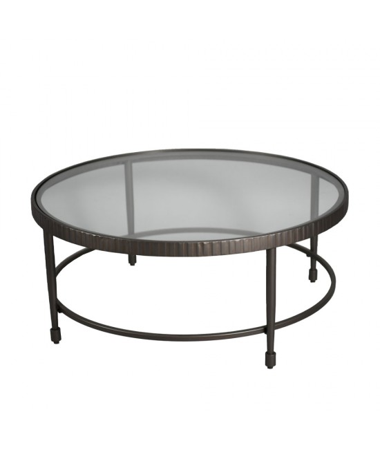 GRANAZ COFFEE TABLE ΜΑΥΡΟ ΜΑΥΡΟ 100x100xH42,5cm