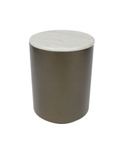 POMMA SIDE TABLE TRAVERTINE BRONZE 37x37xH49cm