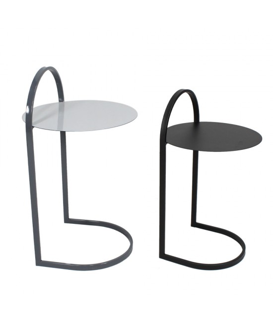 STECH SIDE TABLE SET 2ΤΕΜ ΛΕΥΚΟ ΜΑΥΡΟ ΓΚΡΙ ΜΑΥΡΟ 40x40xH68cm STECH SIDE TABLE SET 2ΤΕΜ ΛΕΥΚΟ ΜΑΥΡΟ ΓΚΡΙ ΜΑΥΡΟ 40x40xH68cm