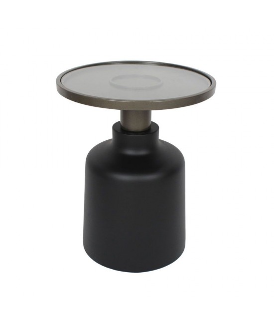 BOW SIDE TABLE ΜΑΥΡΟ 45x45xH55cm