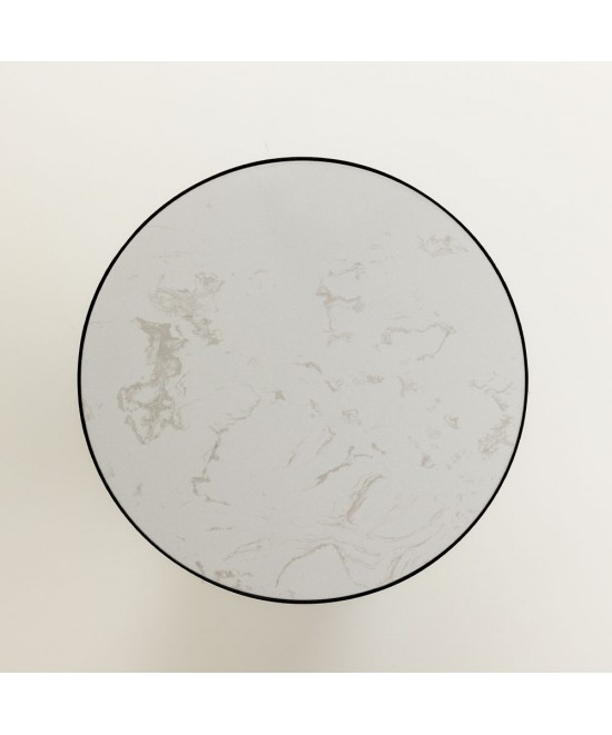 LAMP SIDE TABLE ΦΥΣΙΚΟ ΜΑΥΡΟ 36x36xH55cm