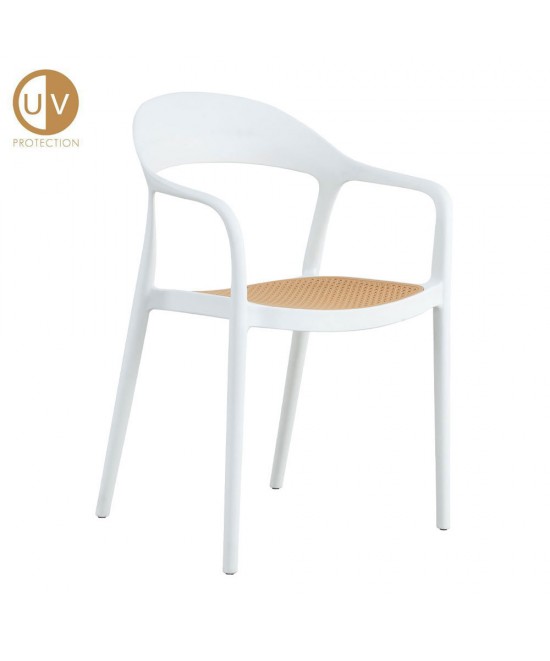BISTROT ΠΟΛΥΘΡΟΝΑ ΛΕΥΚΟ ΦΥΣΙΚΟ 57x53xH81,5cm BISTROT ΠΟΛΥΘΡΟΝΑ ΛΕΥΚΟ ΦΥΣΙΚΟ 57x53xH81,5cm