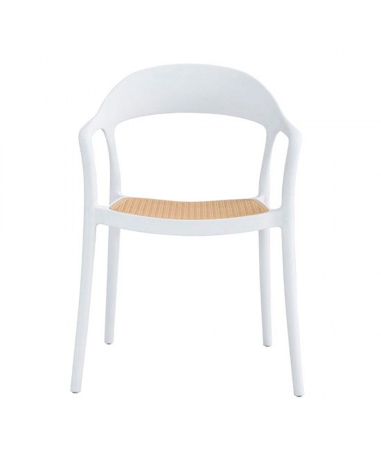 BISTROT ΠΟΛΥΘΡΟΝΑ ΛΕΥΚΟ ΦΥΣΙΚΟ 57x53xH81,5cm BISTROT ΠΟΛΥΘΡΟΝΑ ΛΕΥΚΟ ΦΥΣΙΚΟ 57x53xH81,5cm