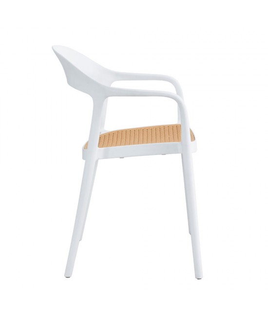 BISTROT ΠΟΛΥΘΡΟΝΑ ΛΕΥΚΟ ΦΥΣΙΚΟ 57x53xH81,5cm BISTROT ΠΟΛΥΘΡΟΝΑ ΛΕΥΚΟ ΦΥΣΙΚΟ 57x53xH81,5cm