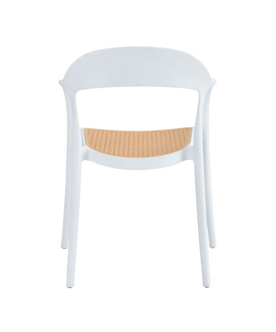 BISTROT ΠΟΛΥΘΡΟΝΑ ΛΕΥΚΟ ΦΥΣΙΚΟ 57x53xH81,5cm BISTROT ΠΟΛΥΘΡΟΝΑ ΛΕΥΚΟ ΦΥΣΙΚΟ 57x53xH81,5cm