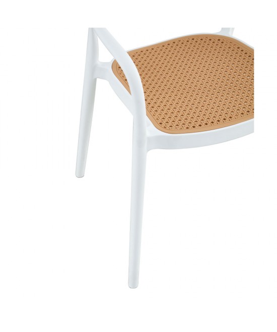 BISTROT ΠΟΛΥΘΡΟΝΑ ΛΕΥΚΟ ΦΥΣΙΚΟ 57x53xH81,5cm BISTROT ΠΟΛΥΘΡΟΝΑ ΛΕΥΚΟ ΦΥΣΙΚΟ 57x53xH81,5cm