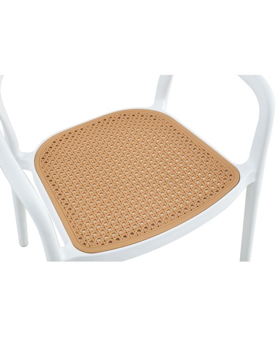 BISTROT ΠΟΛΥΘΡΟΝΑ ΛΕΥΚΟ ΦΥΣΙΚΟ 57x53xH81,5cm BISTROT ΠΟΛΥΘΡΟΝΑ ΛΕΥΚΟ ΦΥΣΙΚΟ 57x53xH81,5cm