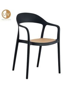 BISTROT ΠΟΛΥΘΡΟΝΑ ΜΑΥΡΟ ΦΥΣΙΚΟ 57x53xH81,5cm