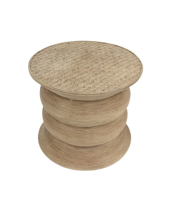 RIBBONS SIDE TABLE ΦΥΣΙΚΟ 59x59xH53cm