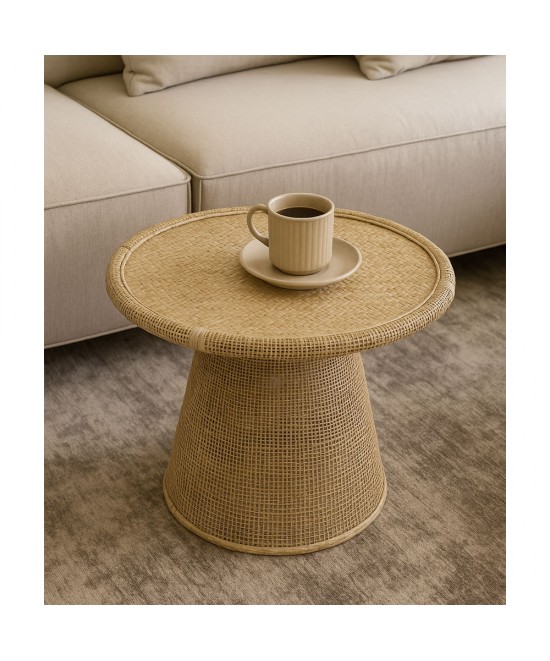 KAMIRA SIDE TABLE ΦΥΣΙΚΟ 59x59xH49,5cm