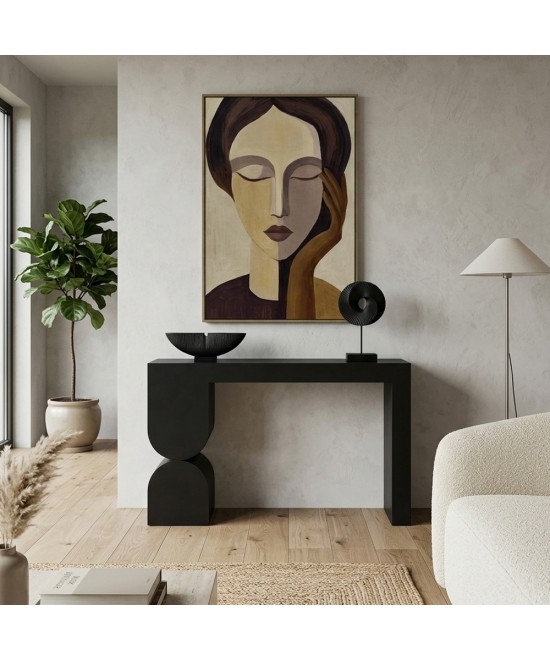 ARCHES ΚΟΝΣΟΛΑ ΜΑΥΡΟ 120x32xH75cm