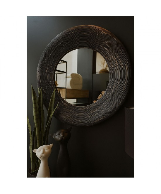 UP   DOWN ΚΑΘΡΕΠΤΗΣ ΤΟΙΧΟΥ ΜΑΥΡΟ ANTIQUE 77x6xH77cm