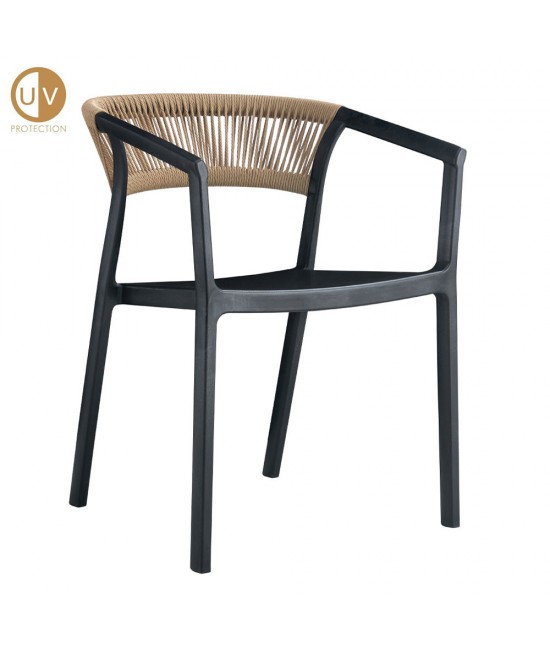 CONCORD ΠΟΛΥΘΡΟΝΑ ΜΑΥΡΟ LATTE 55,5x53,5xH76cm