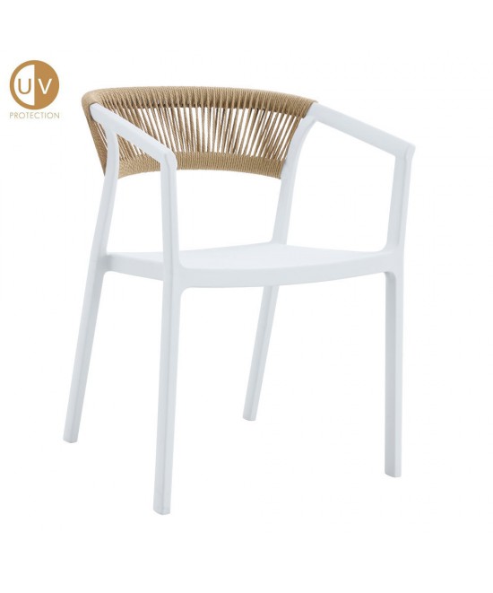 CONCORD ΠΟΛΥΘΡΟΝΑ ΛΕΥΚΟ LATTE 55,5x53,5xH76cm