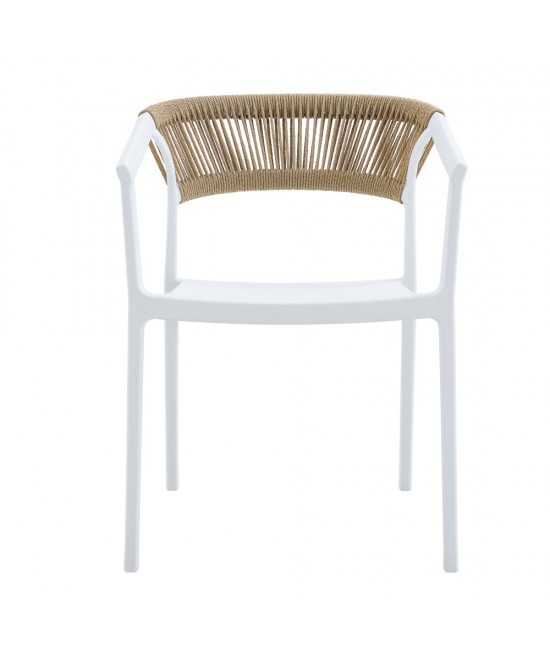 CONCORD ΠΟΛΥΘΡΟΝΑ ΛΕΥΚΟ LATTE 55,5x53,5xH76cm