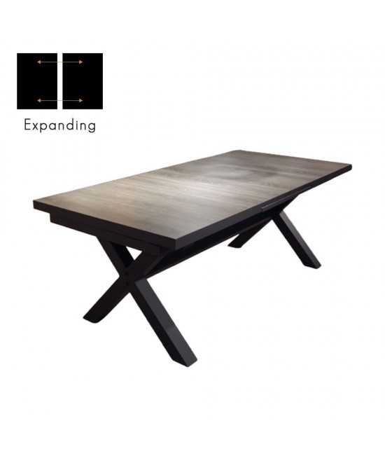 SORPRESA ΤΡΑΠΕΖΙ ΓΚΡΙ ΓΚΡΙ ΣΚΟΥΡΟ 202x101xH77cm