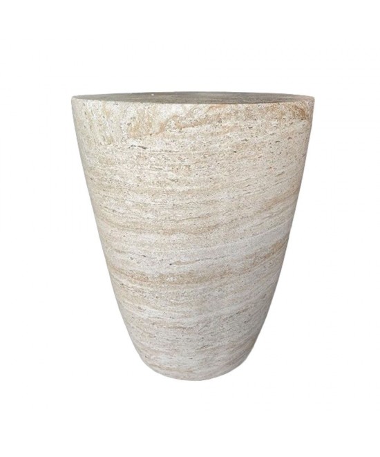 LITHOS CONIC SIDE TABLE BEIGE 37x37xH47cm LITHOS CONIC SIDE TABLE BEIGE 37x37xH47cm
