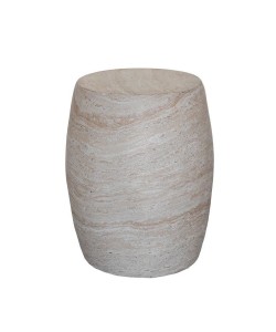 LITHOS OVAL SIDE TABLE BEIGE 62x43xH52,5cm