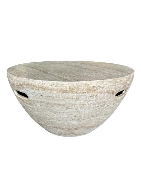 LITHOS CENTRAL COFFEE TABLE BEIGE 68x68xH36cm