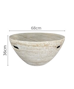 LITHOS CENTRAL COFFEE TABLE BEIGE 68x68xH36cm