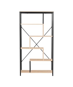 QUICK ΒΙΒΛΙΟΘΗΚΗ ΦΥΣΙΚΟ ΜΑΥΡΟ 85x35xH163cm