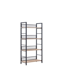 NEST ΒΙΒΛΙΟΘΗΚΗ ΦΥΣΙΚΟ ΜΑΥΡΟ 60x28xH121cm