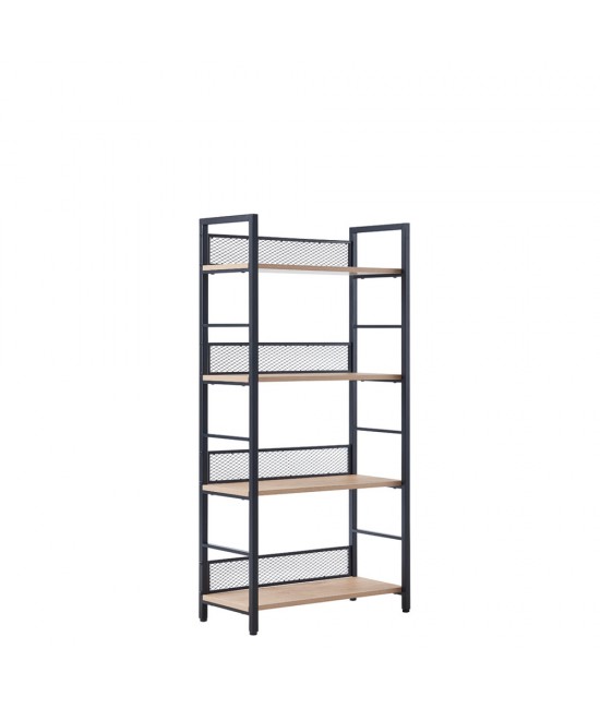 NEST ΒΙΒΛΙΟΘΗΚΗ ΦΥΣΙΚΟ ΜΑΥΡΟ 60x28xH121cm NEST ΒΙΒΛΙΟΘΗΚΗ ΦΥΣΙΚΟ ΜΑΥΡΟ 60x28xH121cm