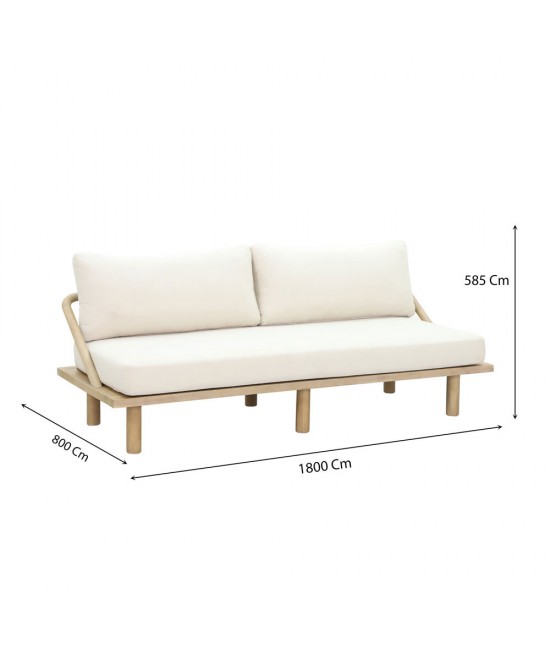 SIESTA ΚΑΝΑΠΕΣ ΚΡΕΒΑΤΙ ΦΥΣΙΚΟ BEIGE ΑΝΟΙΧΤΟ 180x80xH59cm
