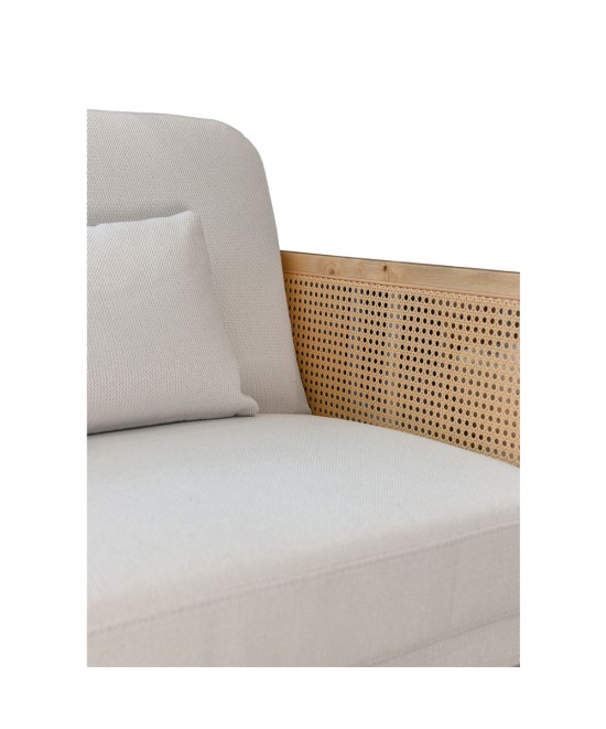 AMMOS ΚΑΝΑΠΕΣ ΚΡΕΒΑΤΙ 3ΘΕΣΙΟΣ OFF WHITE 196x82xH81cm