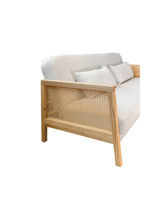 AMMOS ΚΑΝΑΠΕΣ ΚΡΕΒΑΤΙ 3ΘΕΣΙΟΣ OFF WHITE 196x82xH81cm