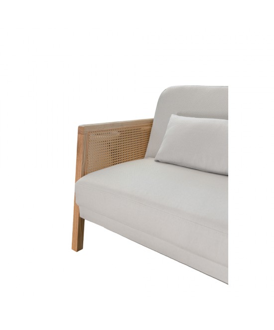 AMMOS ΚΑΝΑΠΕΣ ΚΡΕΒΑΤΙ 3ΘΕΣΙΟΣ OFF WHITE 196x82xH81cm