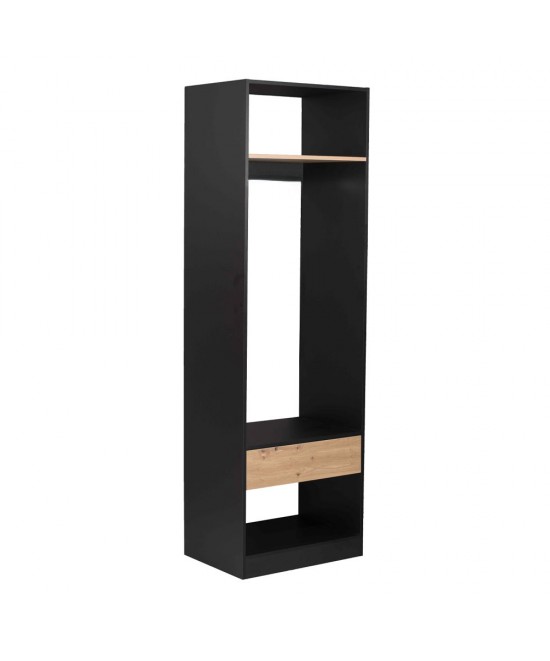 SYSTEM ΝΤΟΥΛΑΠΑ ΜΑΥΡΟ SONOMA 90x50xH180cm SYSTEM ΝΤΟΥΛΑΠΑ ΜΑΥΡΟ SONOMA 90x50xH180cm
