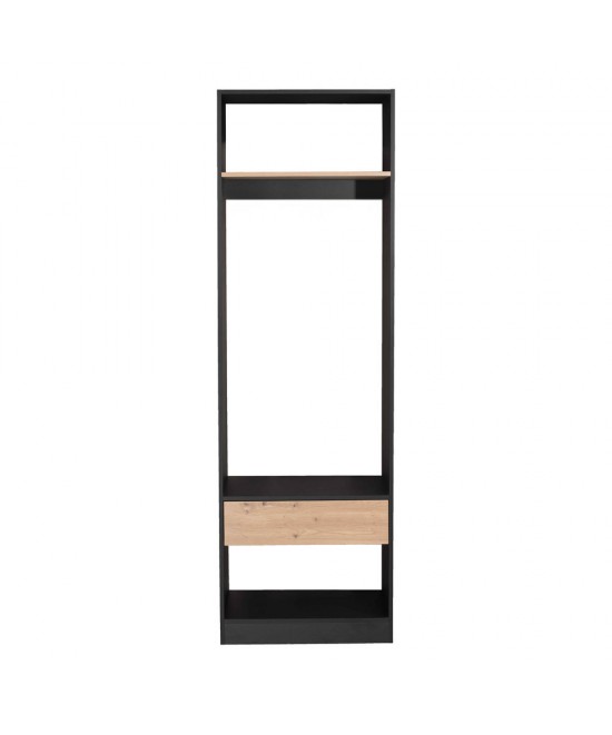 SYSTEM ΝΤΟΥΛΑΠΑ ΜΑΥΡΟ SONOMA 90x50xH180cm SYSTEM ΝΤΟΥΛΑΠΑ ΜΑΥΡΟ SONOMA 90x50xH180cm