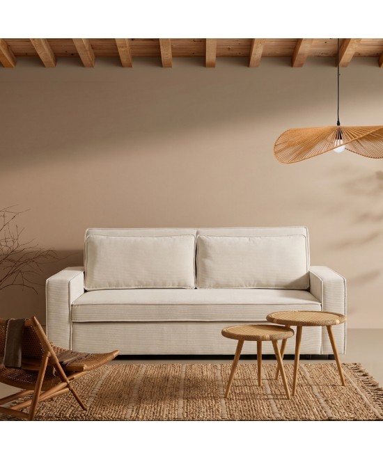 CUBO ΚΑΝΑΠΕΣ ΚΡΕΒΑΤΙ 3ΘΕΣΙΟΣ OFF WHITE 172x89xH89cm CUBO ΚΑΝΑΠΕΣ ΚΡΕΒΑΤΙ 3ΘΕΣΙΟΣ OFF WHITE 172x89xH89cm