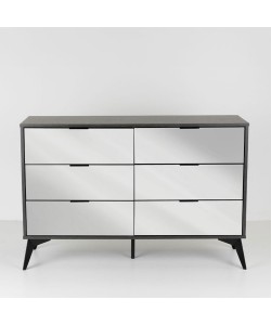 SPECCHIO ΣΥΡΤΑΡΙΕΡΑ 6ΣΥΡΤΑΡΙΑ ΜΑΥΡΟ OAK ΚΑΘΡΕΠΤΗΣ 120x39xH80cm