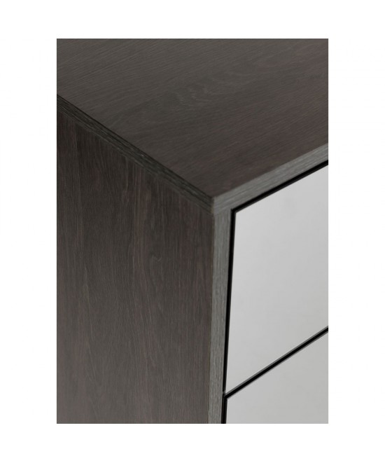 SPECCHIO ΣΥΡΤΑΡΙΕΡΑ 6ΣΥΡΤΑΡΙΑ ΜΑΥΡΟ OAK ΚΑΘΡΕΠΤΗΣ 120x39xH80cm