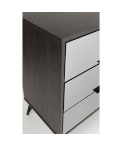 SPECCHIO ΣΥΡΤΑΡΙΕΡΑ 6ΣΥΡΤΑΡΙΑ ΜΑΥΡΟ OAK ΚΑΘΡΕΠΤΗΣ 120x39xH80cm