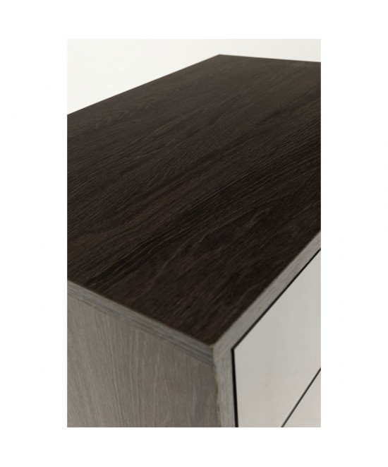 SPECCHIO ΚΟΜΟΔΙΝΟ 2ΣΥΡΤΑΡΙΑ ΜΑΥΡΟ OAK ΚΑΘΡΕΠΤΗΣ 58x39xH55cm