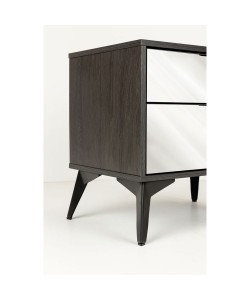 SPECCHIO ΚΟΜΟΔΙΝΟ 2ΣΥΡΤΑΡΙΑ ΜΑΥΡΟ OAK ΚΑΘΡΕΠΤΗΣ 58x39xH55cm