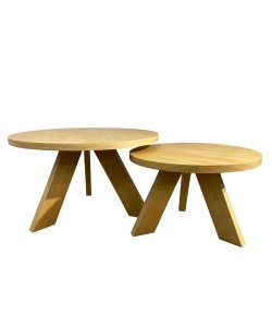 TAVOLA COFFEE TABLE SET 2ΤΕΜ 80x80x47