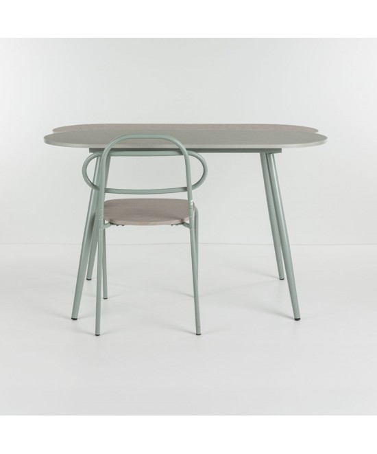 ITALIAN ΤΡΑΠΕΖΑΡΙΑ SET 4+1 ΦΥΣΙΚΟ ΑΝΟΙΧΤΟ 120x75x75