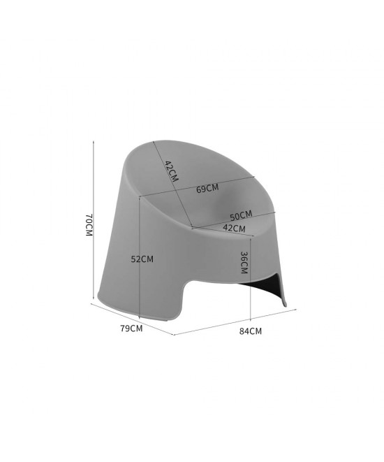 UOVO ΠΟΛΥΘΡΟΝΑ ΓΚΡΙ ΑΝΟΙΧΤΟ 85x78x71.5
