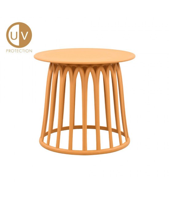 BASKET COFFEE TABLE ΜΟΥΣΤΑΡΔΙ 49.5x49.5x44