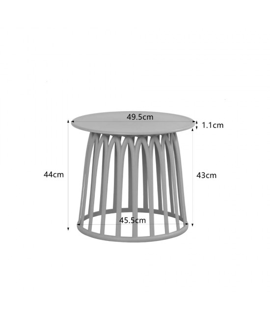 BASKET COFFEE TABLE ΜΟΥΣΤΑΡΔΙ 49.5x49.5x44