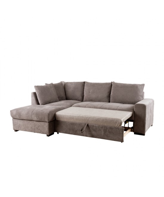 BILL ΚΑΝΑΠΕΣ ΚΡΕΒΑΤΙ ΓΩΝΙΑ ΑΡΙΣΤΕΡΗ TAUPE 241x173x94 BILL ΚΑΝΑΠΕΣ ΚΡΕΒΑΤΙ ΓΩΝΙΑ ΑΡΙΣΤΕΡΗ TAUPE 241x173x94